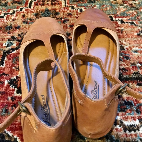 Lucky Brand two-tone brown leather flats - Picture 4 of 4
